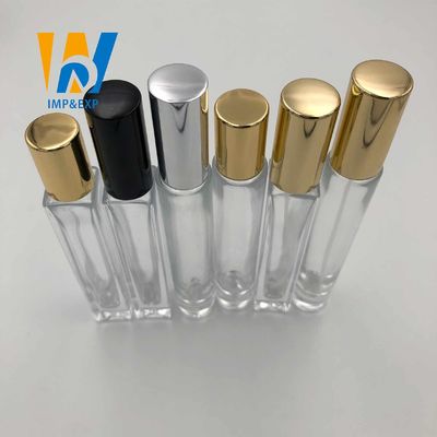 1 مل 15 مل 10 مل زجاجة كرة دوارة زجاجية شفافة مع غطاء ذهبي صغير قابل لإعادة الملء عطر رولربال